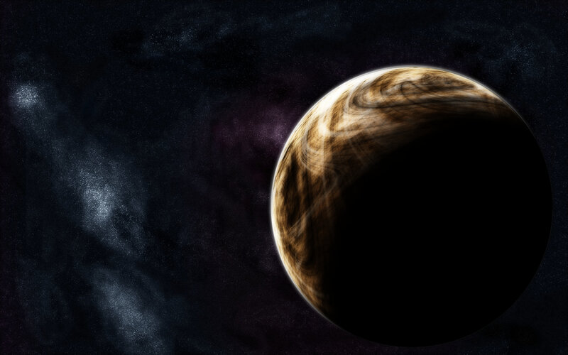 alien planet in space