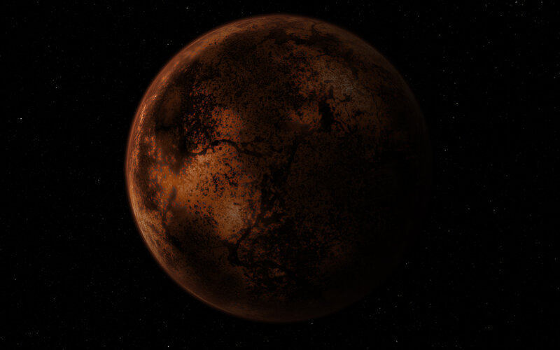 alien planet in space
