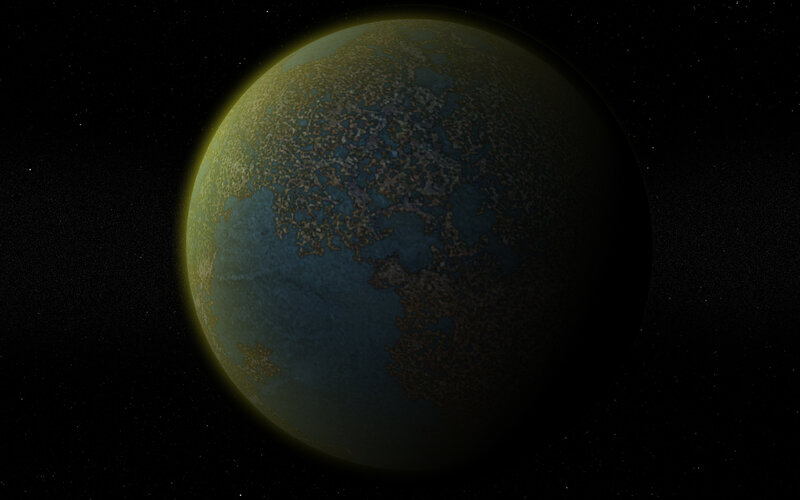 alien planet in space