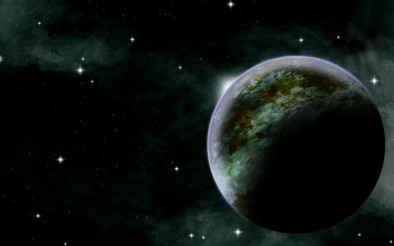 alien planet in space