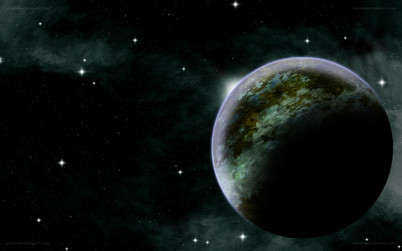 alien planet in space