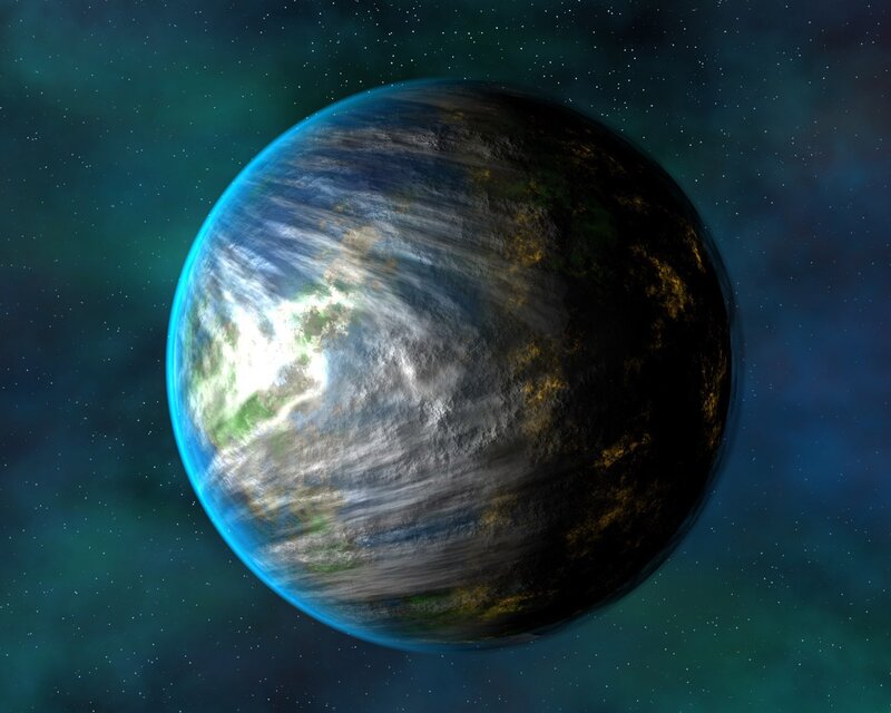 alien planet in space