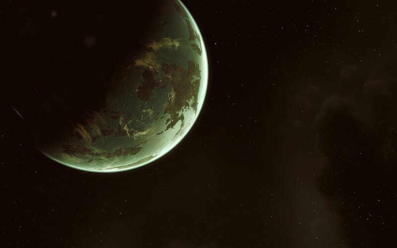 alien planet in space