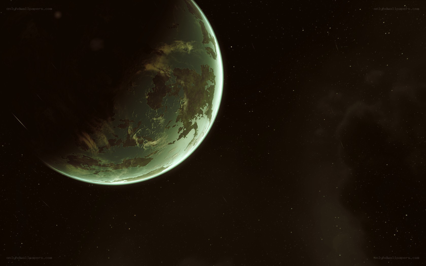 alien planet in space