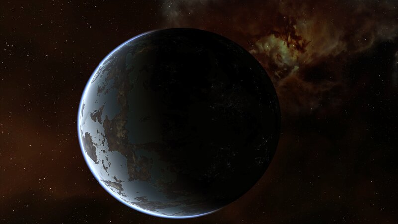 alien planet in space