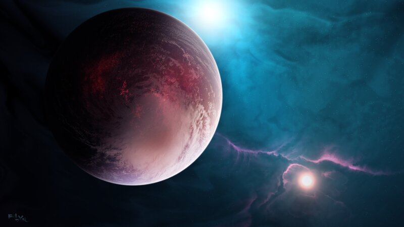 alien planet in space