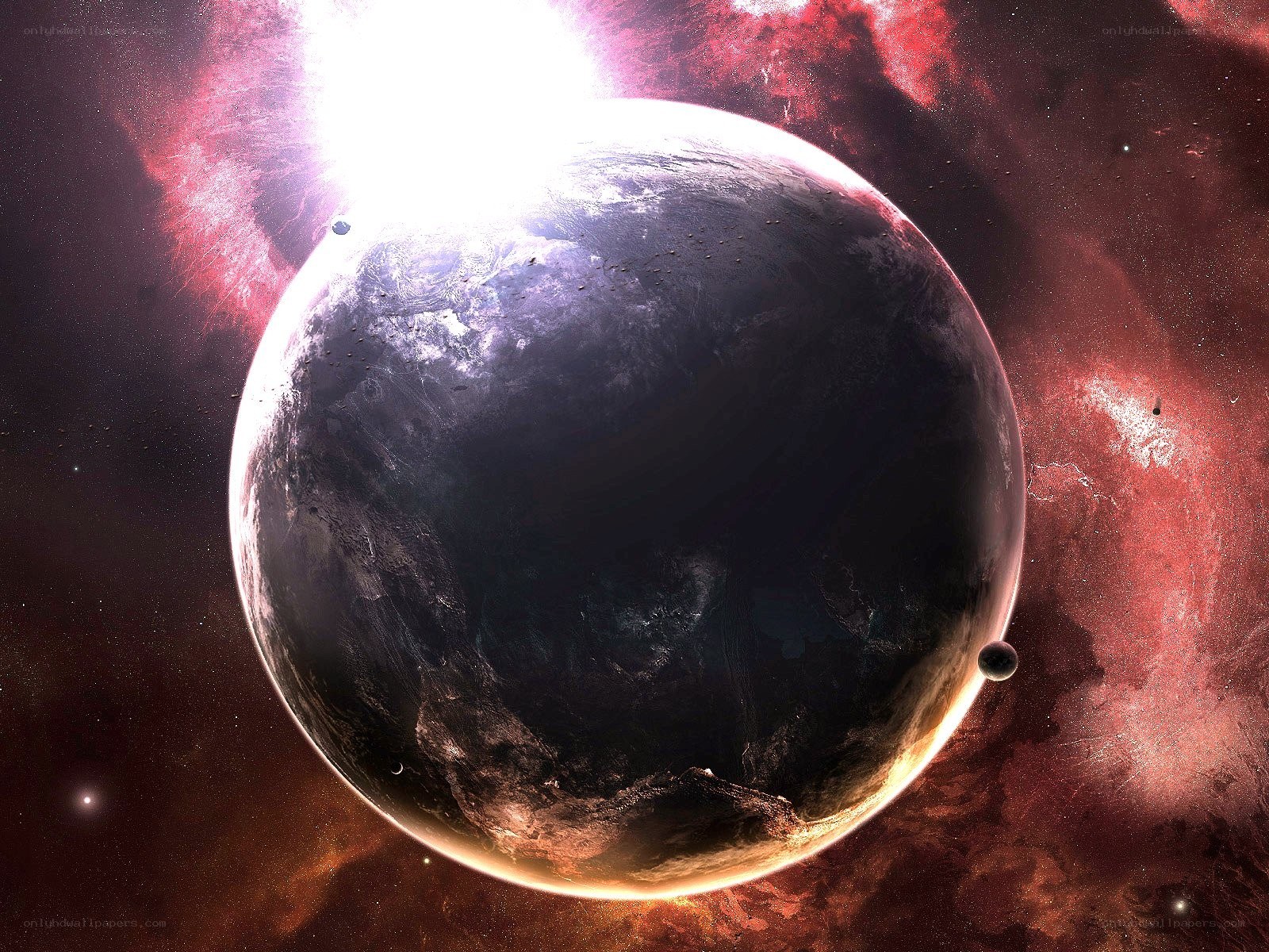 alien planet in space