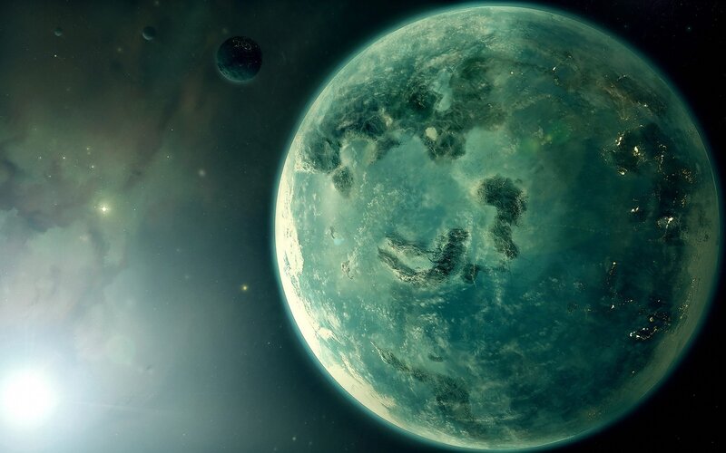 alien planet in space
