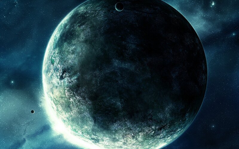 alien planet in space