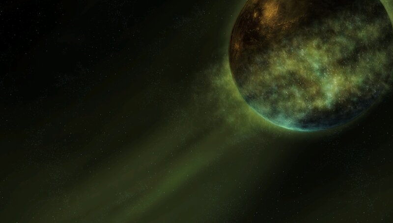 alien planet in space