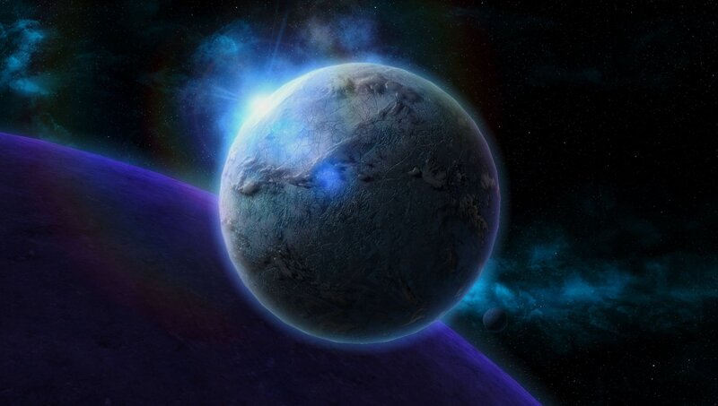 alien planet in space