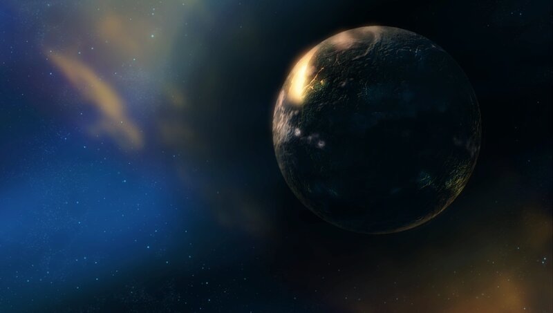 alien planet in space