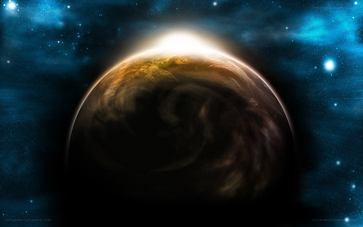 alien planet in space