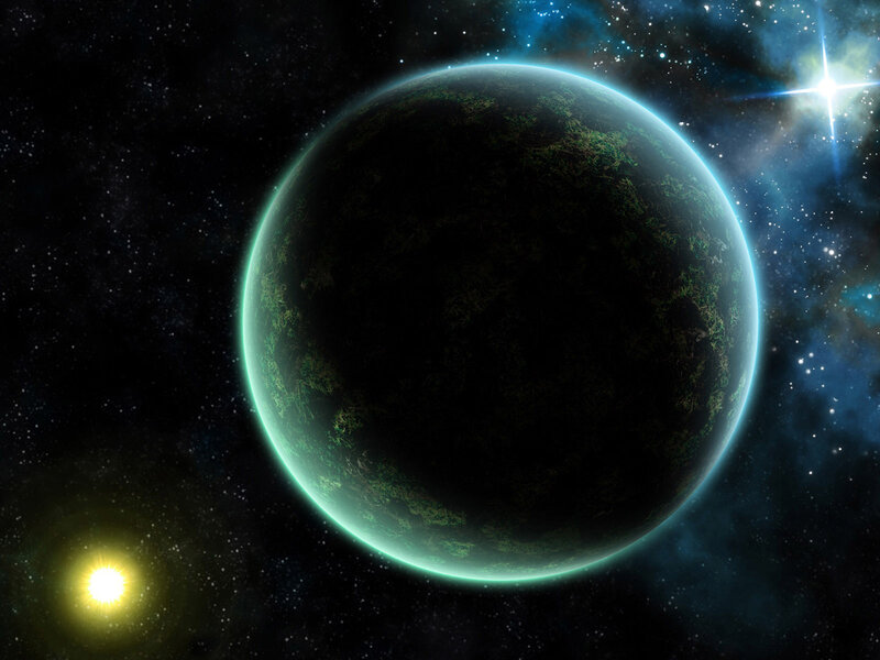 alien planet in space