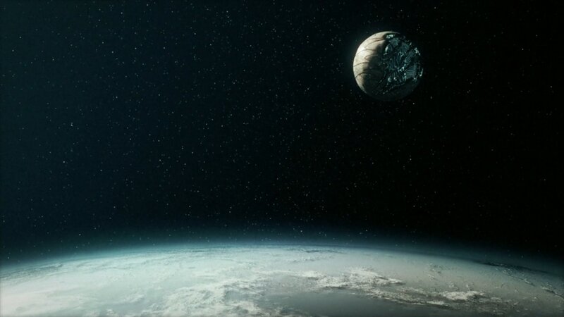Alien Planet in Space — Black, Dramatic, 3d Render
