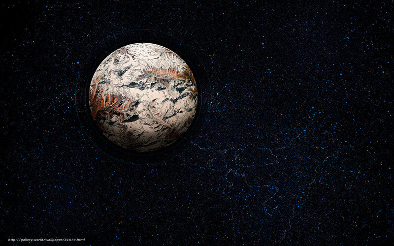 Alien Planet in Space — Black, Dramatic, Night, Digital Art