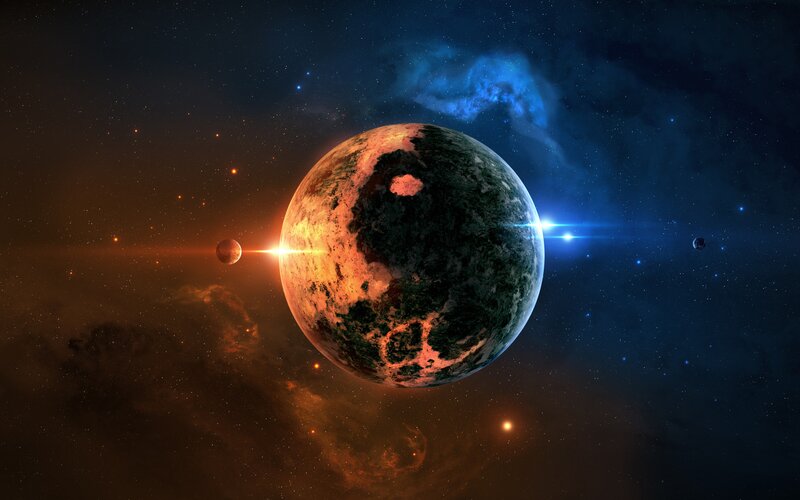 Alien Planet in Space — Dramatic