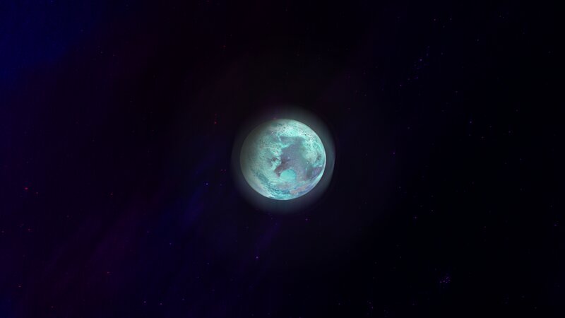 Alien Planet in Space — Purple, Serene
