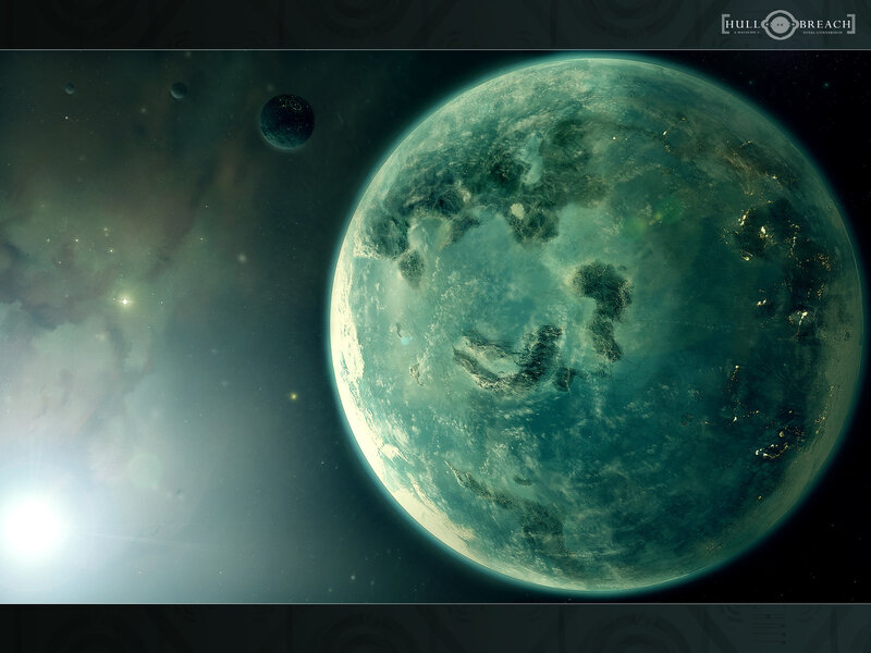 Alien Planet in Space — Teal