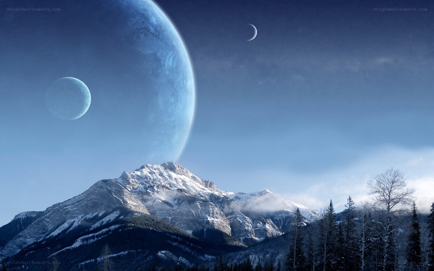 Alien planet landscape