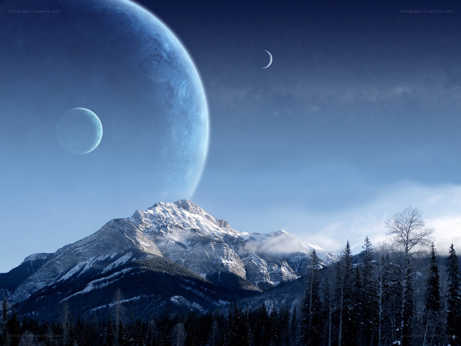 Alien planet landscape