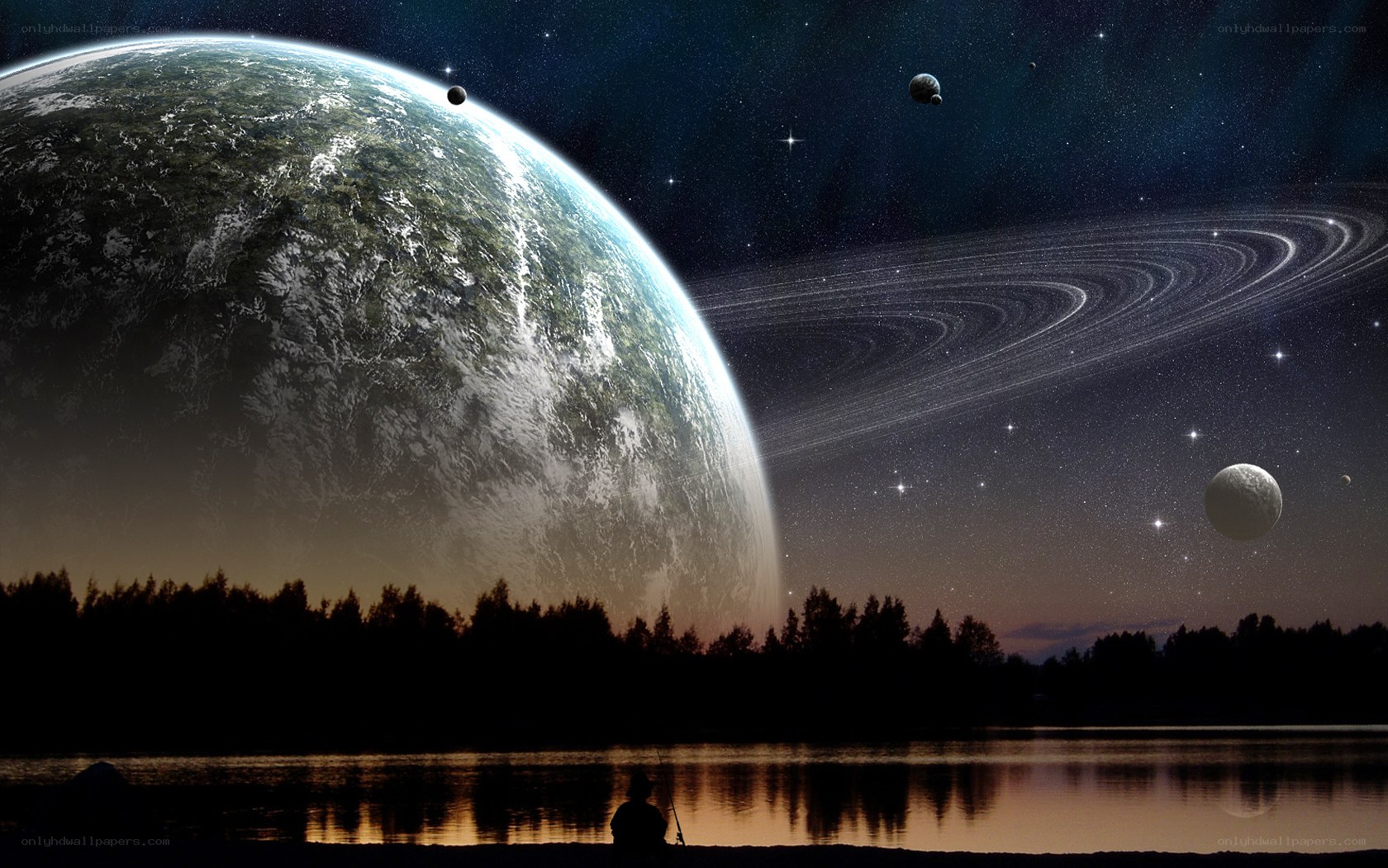 Alien planet landscape