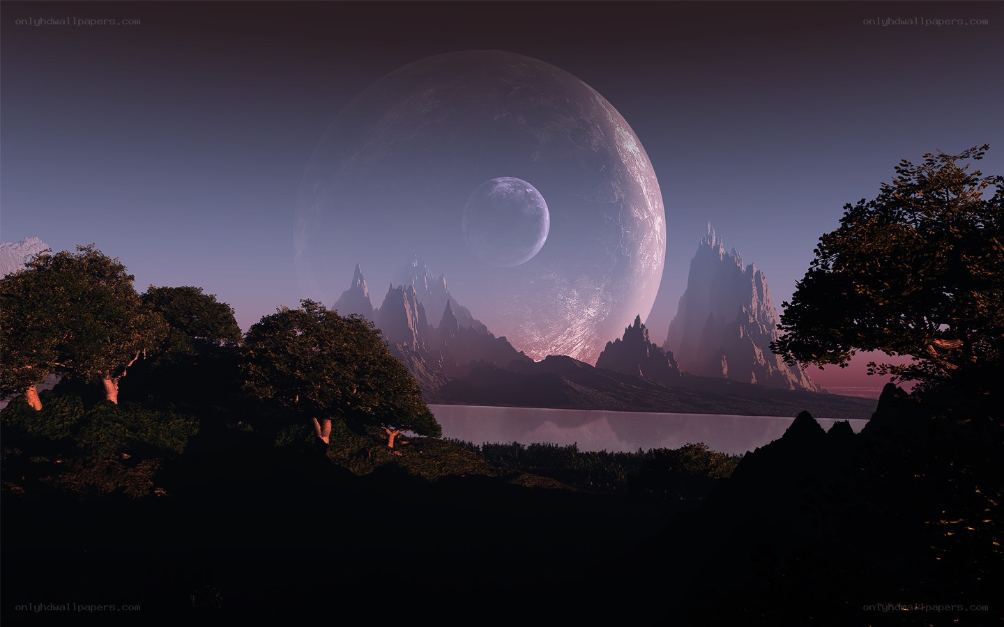 Alien planet landscape