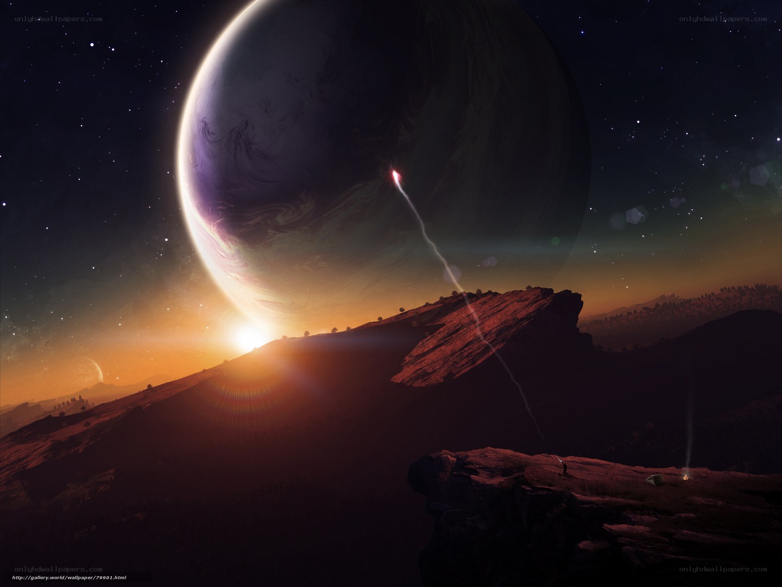 Alien planet landscape