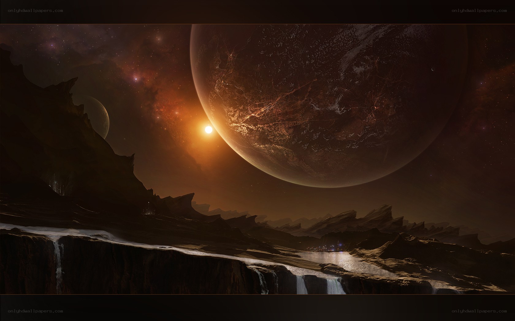 Alien planet landscape