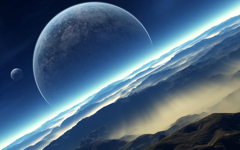 Alien planet landscape