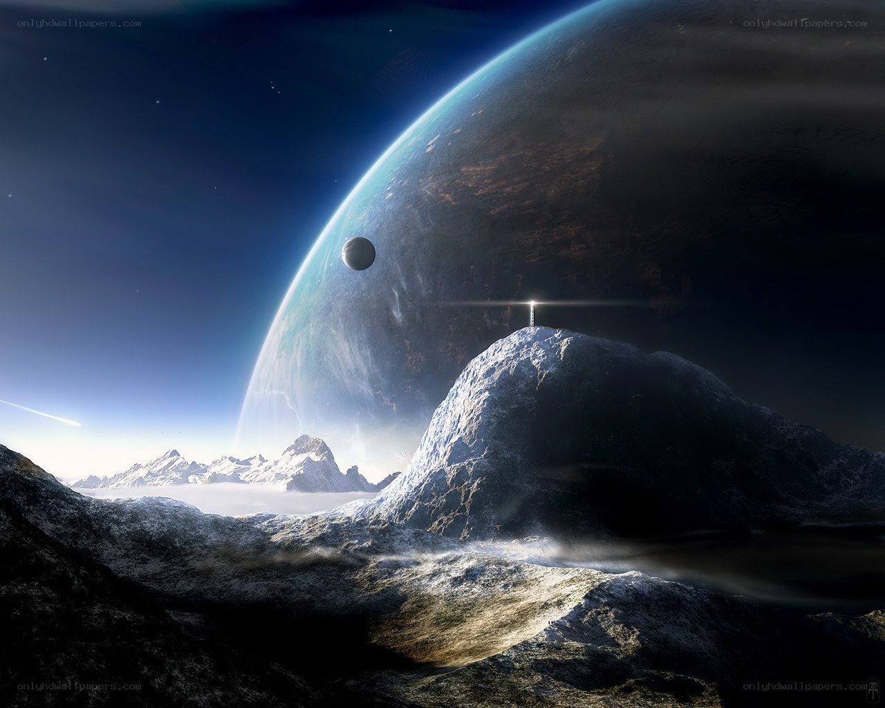 Alien planet landscape