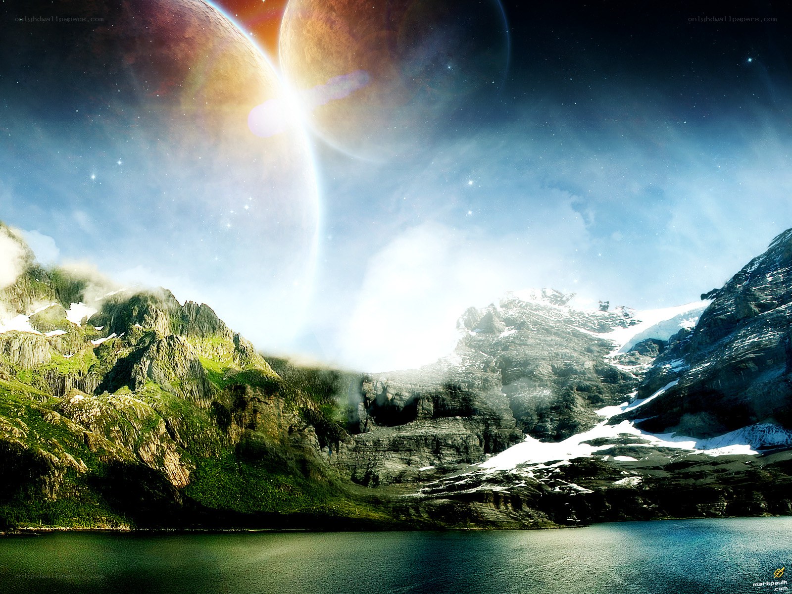 Alien planet landscape