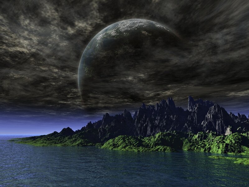 Alien planet landscape