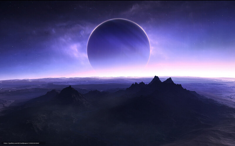 Alien planet landscape