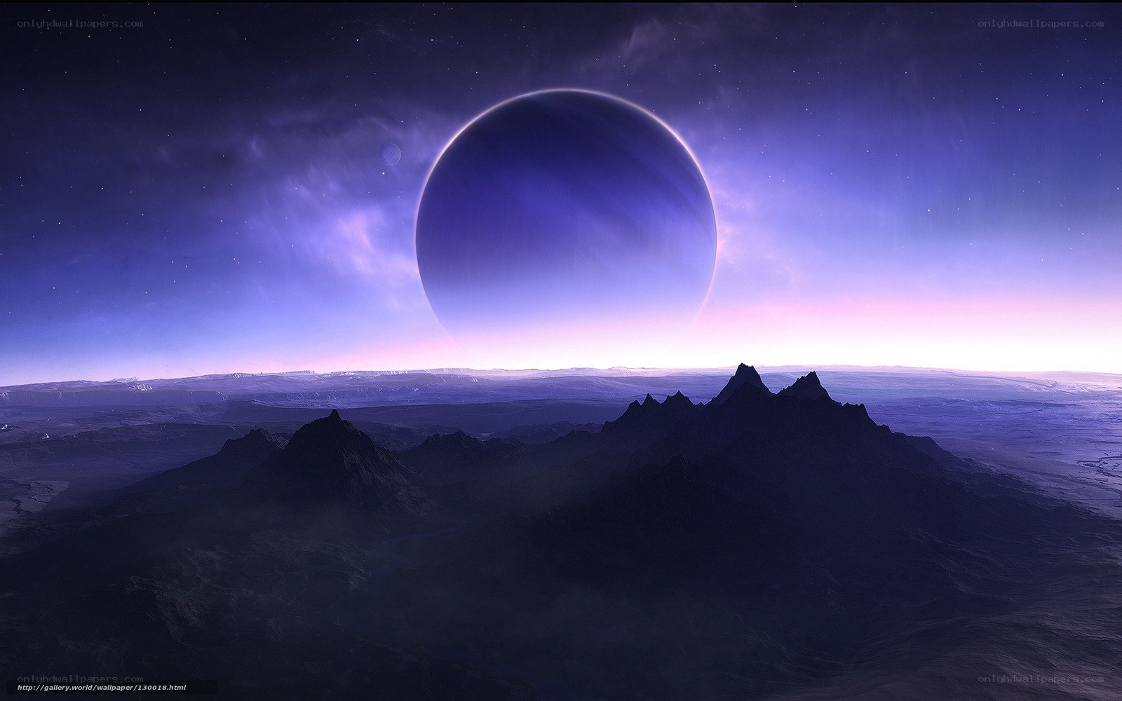 Alien planet landscape
