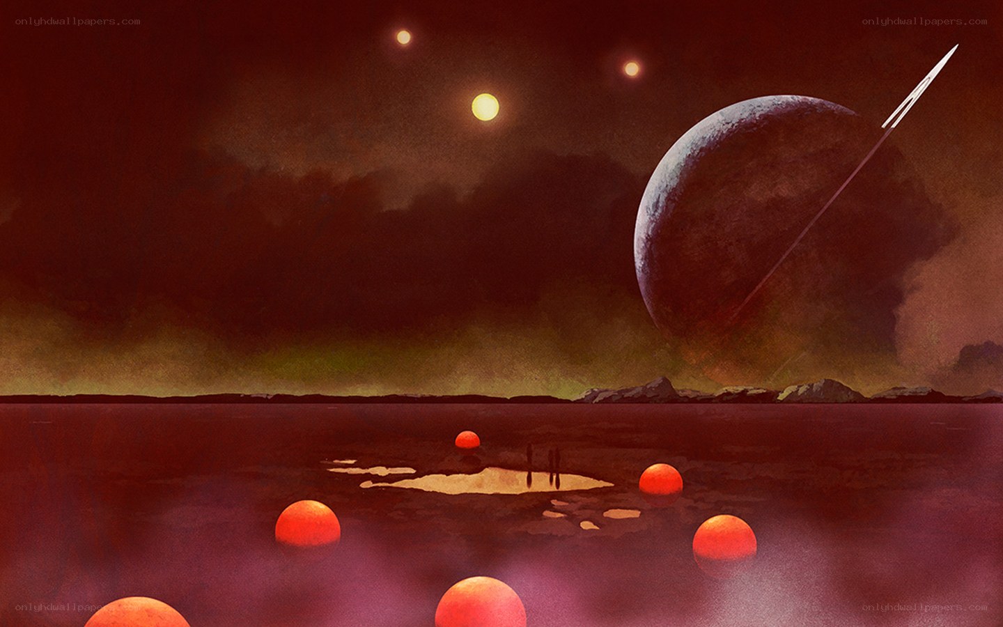 Alien planet landscape