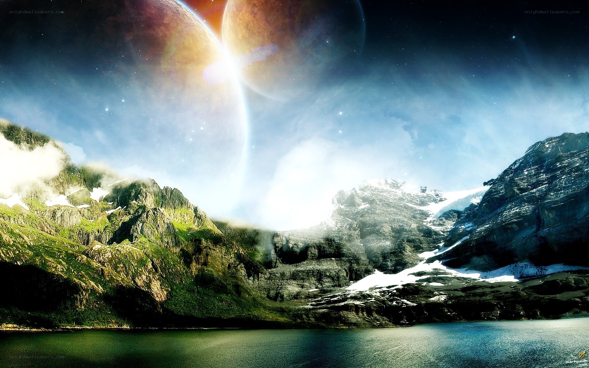 Alien planet landscape
