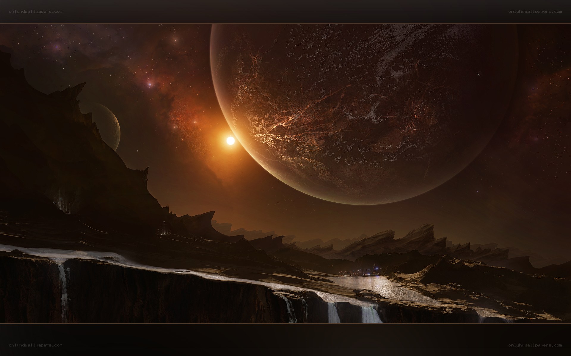 Alien planet landscape
