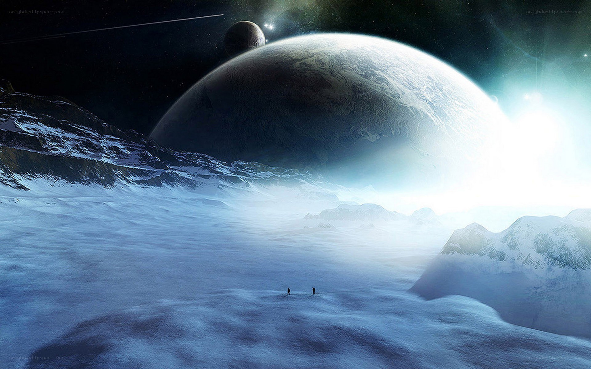 Alien planet landscape