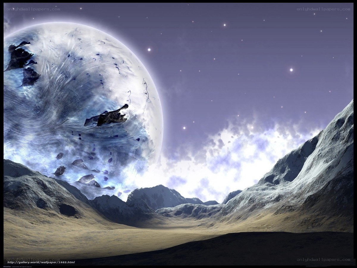 Alien planet landscape