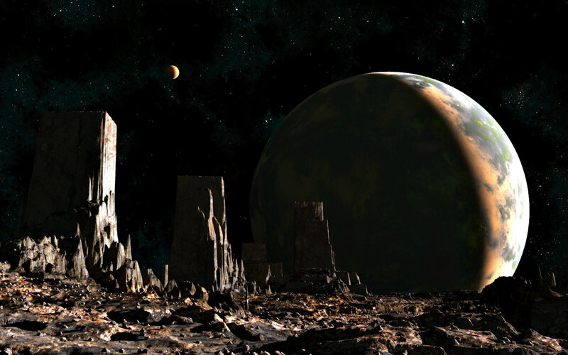 alien planet landscape