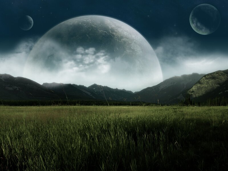 Alien planet landscape