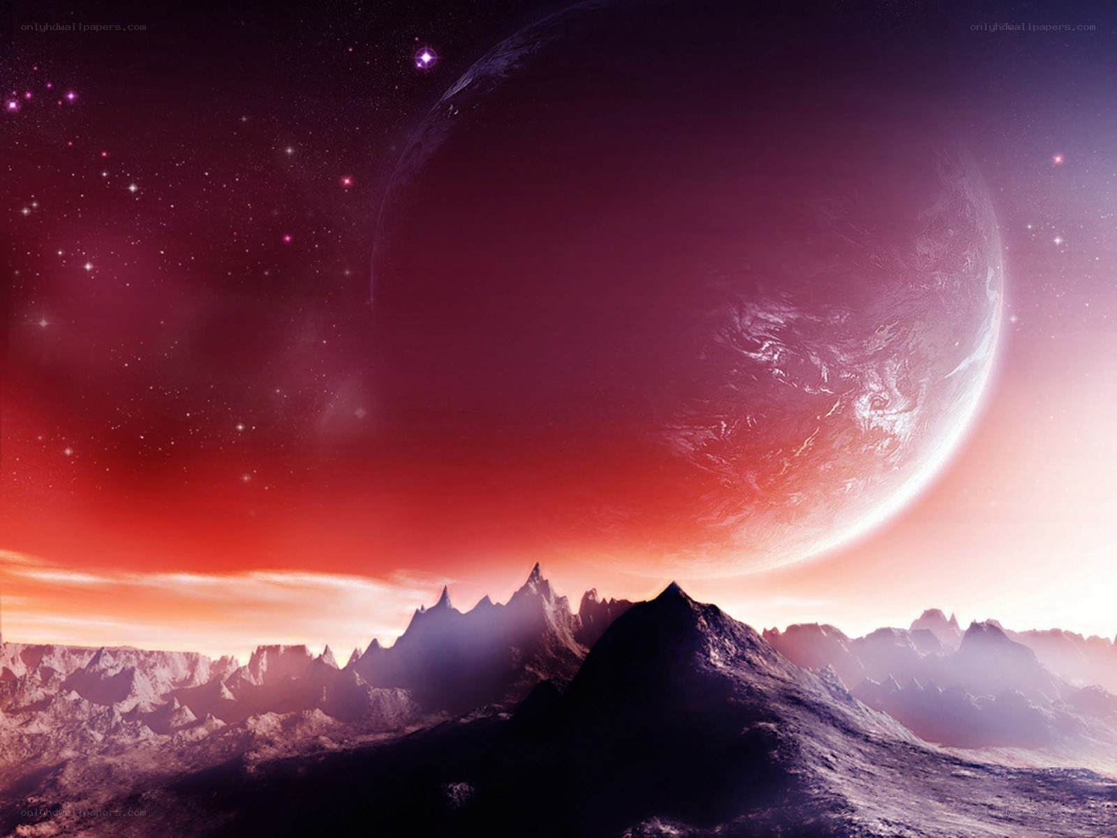 Alien planet landscape