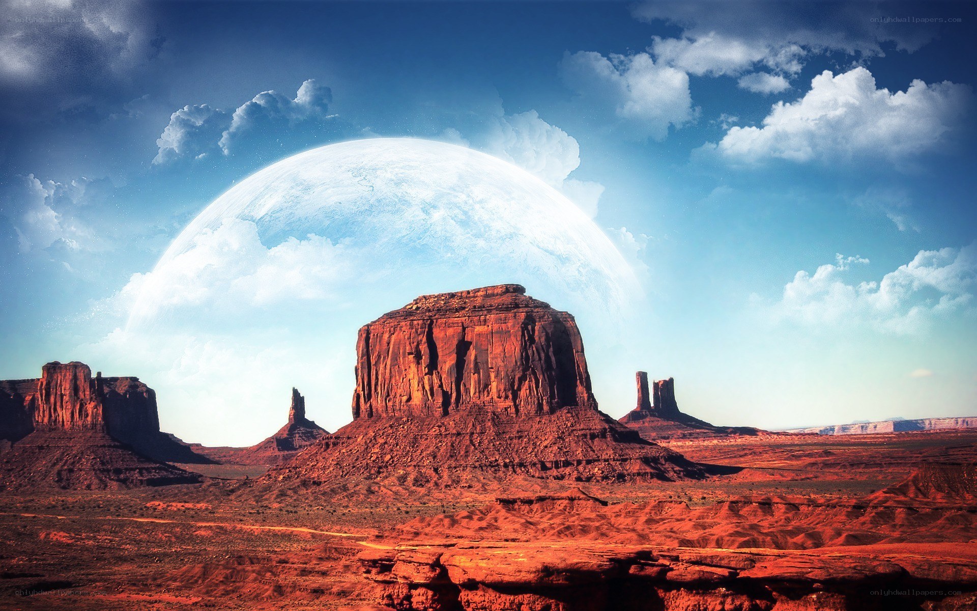 Alien planet landscape