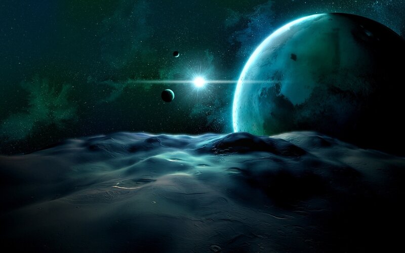 Alien planet landscape