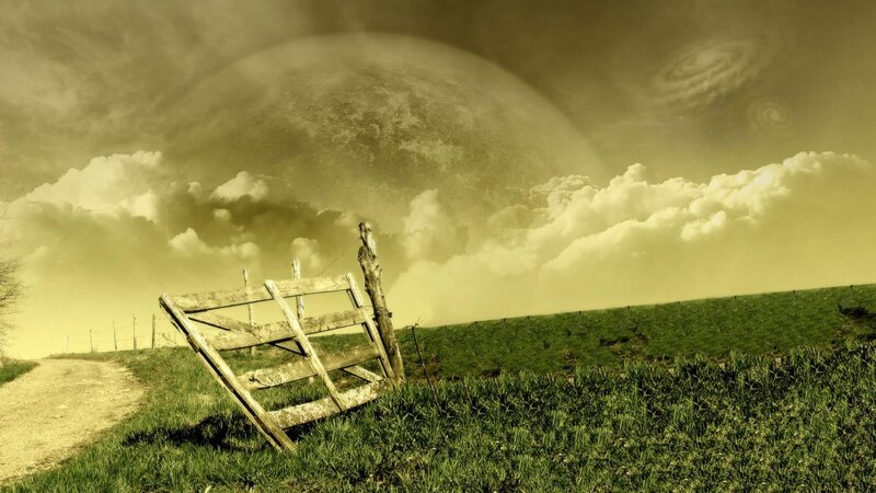 Alien planet landscape