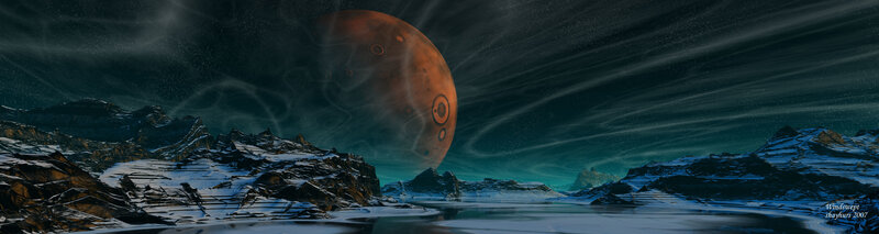 Alien planet landscape