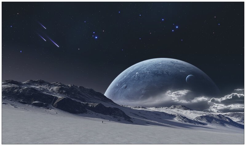 Alien planet landscape