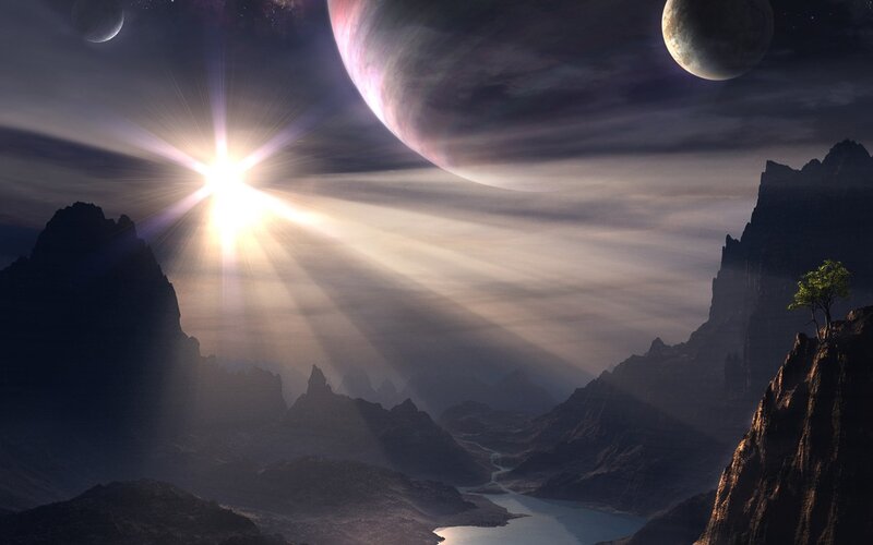 alien planet landscape
