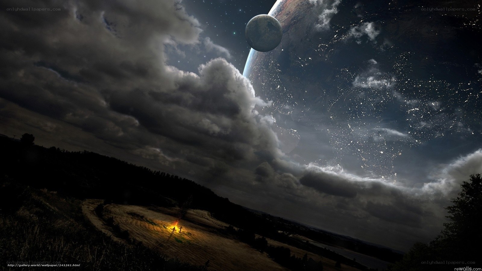 Alien planet landscape